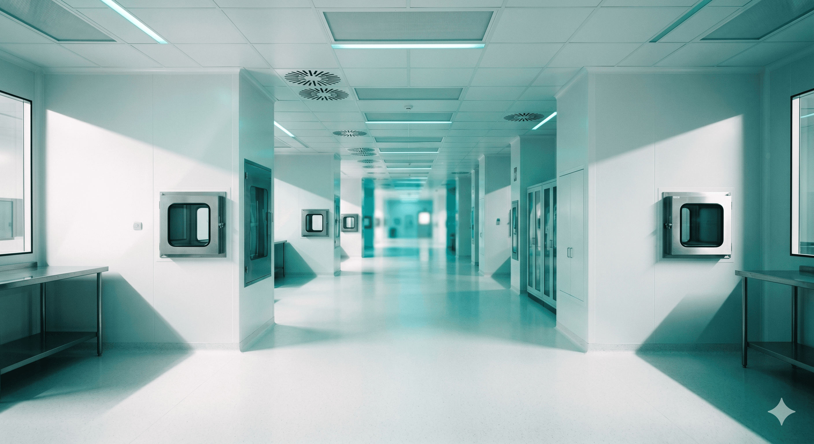 Pharmaceutical clean room corridor